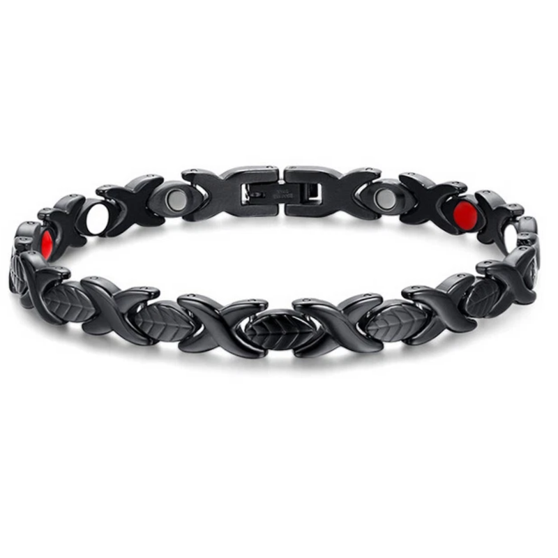 Trendy Women Black Magnetic Energy Bracelet Health stainless steel Link Chain